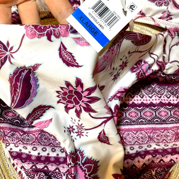 NWT M/XL BECCA designer bikini mulberry reversible white pink halter tanga 2 set - Picture 6 of 15